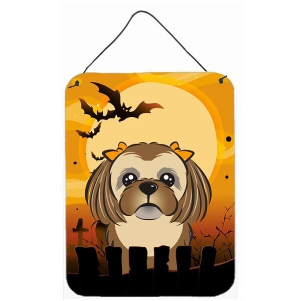 Halloween Chocolate Brown Shih Tzu Wall and Door Hanging Prints, Carolines Treasures, Mfr#: BB1807DS1216